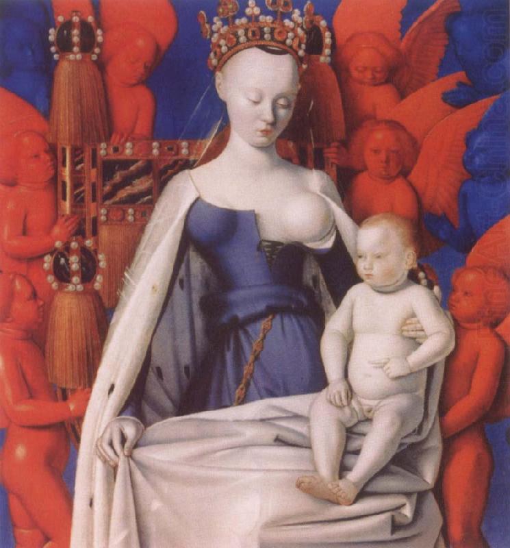 Virgin and Child Surrounded by angels, Jean Fouquet